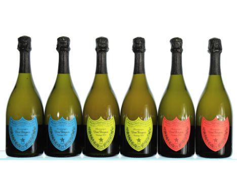 Dom Perignon, Andy Warhol Collection, 2002OC6x75clA  Set of Andy Warhol Limited Edition Dom Perignon 2002Includes  3 pairs of