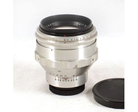 Rare Carl Zeiss Jena Biotar 75mm f1.5 Portrait Lens. #3841667 (condition 5F) Pre-set diaphragm, Exakta bayonet fit. {cabinet 