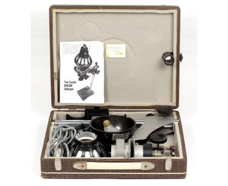 Portable UPA-5M 35mm Enlarger in Carry Case. c1970 (condition 4F) Case top forms baseboard. With lens & Russian Manual. 02108