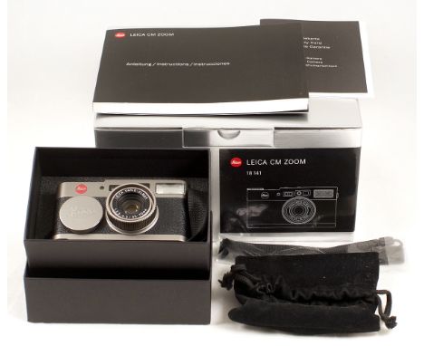 Leica CM Zoom Compact Camera, Boxed. (condition 3/4F) Checked OK but needs batteries. With 35-70mm f3.5-6.5 zoom lens. Also l