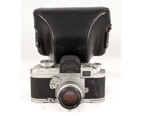 Alpa Reflex Model 5 Camera. #50624 (condition 5F) with Switar 50mm f1.8 #423959. Light cleaning marks. (condition 5F) with ca