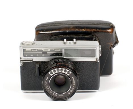 AURORA AUTOMAT  35mm Rangefinder Camera. Early 6 cell, export version c1968 (condition 5F). With INDUSTAR-70 f2.8 50mm lens &