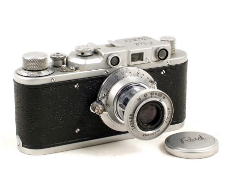 Replica Reid II Camera. #P3190 (condition 5F). 2010. Based on FED 1-B. With replica lens marked "Taylor" (only), "Inch" (only