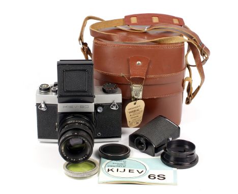 1977 KIEV-6S Medium Format SLR Outfit. Comprising KIEV 6S (KNEB 6C) body (very occasional 2nd blind problem at slow speeds), 