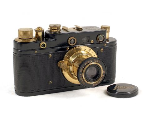 Replica Leica, "Iron Cross" Commerative Camera. #357290 (condition 3F). 2003. Based on Zorki 2-S. With replica Elmar 3.5/50 l