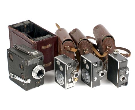 A Very Rare 1950 Kinap 16mm & 3 8mm Cine Cameras.  16S-1 16mm  Soviet 68mm Cine Cameras. The Kinap 16S-1 16mm model is serial