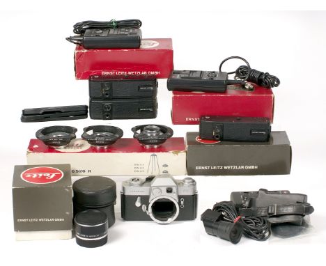 A Quantity of Boxed & Other Leica R Accessories. To include three Motor-Winder R units (one boxed) and three Leica R remote c