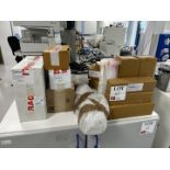 Qty of various glassware including bottles, separating funnels, measuring flasks, funnels etc