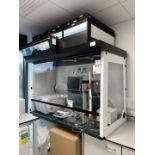 Bench top fume cabinet, approx. 1.5m wide