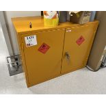2 x Under-counter double-door hazardous chemical cupboard