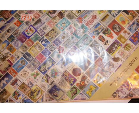 Unopened pack of 5000 mixed world stamps. P&amp;P Group 2 (£18+VAT for the first lot and £3+VAT for subsequent lots) 