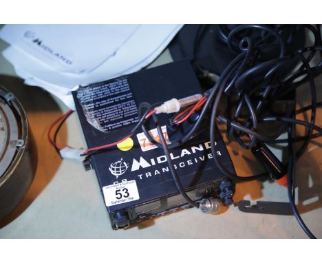 Retro Midland CB transceiver and accessories. P&amp;P Group 2 (£18+VAT for the first lot and £3+VAT for subsequent lots) 
