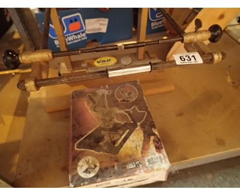 Boxed angle grinder stand and a further stand. Not available for in-house P&amp;P. 