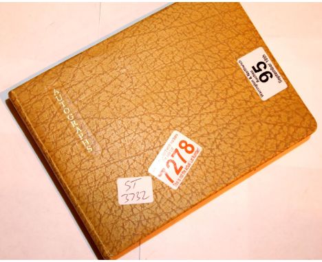Old autograph album with WWII additions and Stanley Baxter signature (no provenance). P&amp;P Group 1 (£14+VAT for the first 