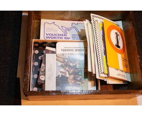 Box of 1970s horse racing programmes. P&amp;P Group 3 (£25+VAT for the first lot and £5+VAT for subsequent lots) 