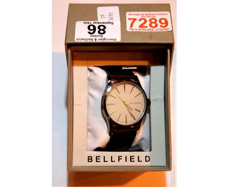 Gents Bellfield wristwatch. P&P Group 1 (£14+VAT for the first lot and £1+VAT for subsequent lots)Condition Report: This item