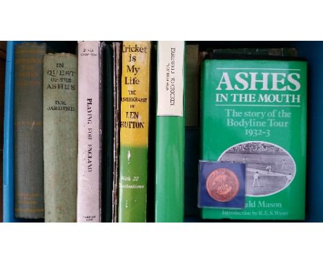 CRICKET, selection, inc. hardback editions (14), Defending The Ashes, In Quest of the Ashes (2), Bodyline, Ashes In The Mouth