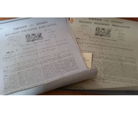 BREWING, selection of insurance documents for The Nottingham Brewery Company, for various Nottingham pubs, inc. William Bacon