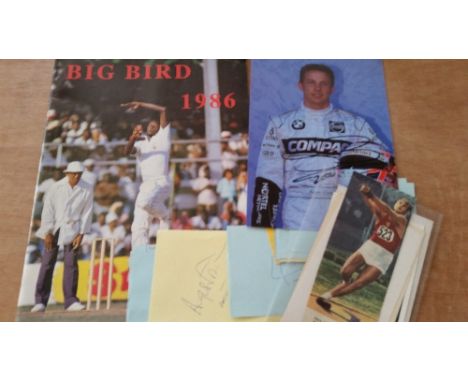 MIXED SPORT, signed selection, inc. cricket (11), benefit brochure for Joel Garner, signed by him to front cover; signed albu