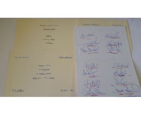 FOOTBALL, signed fold-over cards, inc. 1993 (3), Torino (all 24 signatures), Tottenham Hotspur (12 of 14), Sheffield United (