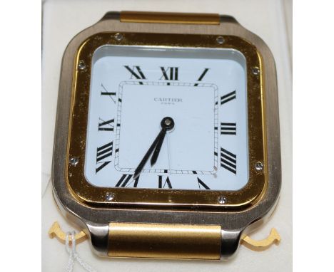A Cartier boxed alarm clock
