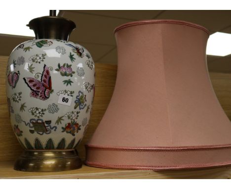 An Oriental table lamp