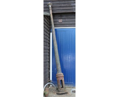 A Victorian Brighton lampost with lamp