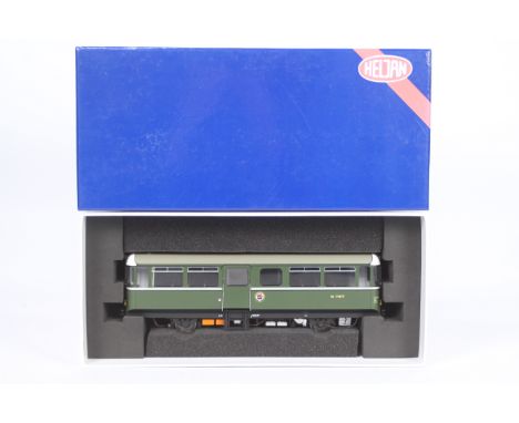 Heljan - an O gauge model AC Railbus DG SYP, diesel electric locomotive, op no W79977 green livery, # 88911 appears mint in o