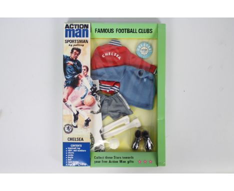 Palitoy,Action Man - A boxed Palitoy Action Man 'Famous Football Clubs' Chelsea Football Club strip. The set appears Mint in 