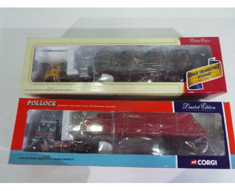 Corgi - 2 x limited edition 1:50 scale die-cast model trucks - Lot includes a boxed #CC12512 'Road Transport Heritage' Britis