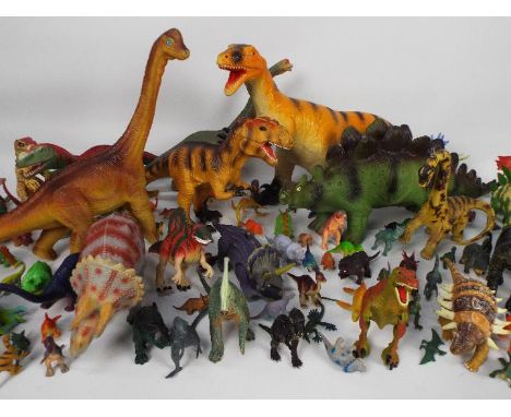 Unbranded - A collection of over 150 dinosaurs of all shapes and sizes including Stegosaurus, Styracosaurus, Tyranosaurus and