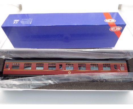 Heljan - an O gauge model SO Mk1 maroon passenger carriage # 4911, appears mint in nm blue box with internal packaging  (this