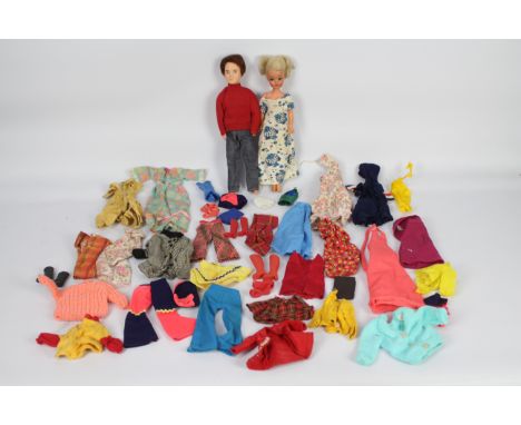 Pedigree - Sindy - Paul - A vintage 1971 -74 Trendy Girl model Sindy doll and a vintage 1968 onwards Paul doll with a quantit