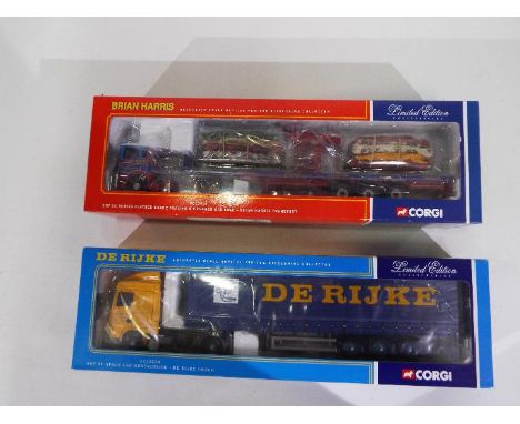 Corgi - 2 x limited edition 1:50 scale die-cast model trucks - Lot includes a boxed #CC11910 'Brian Harris Transport' truck, 