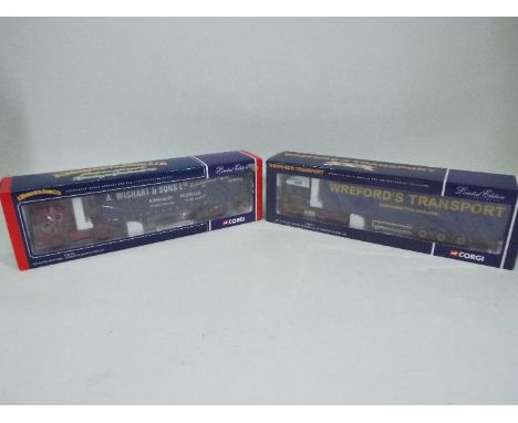 Corgi - 2 x limited edition 1:50 scale die-cast model trucks - Lot includes a boxed #CC13109 Volvo F88 Tautliner truck, and a