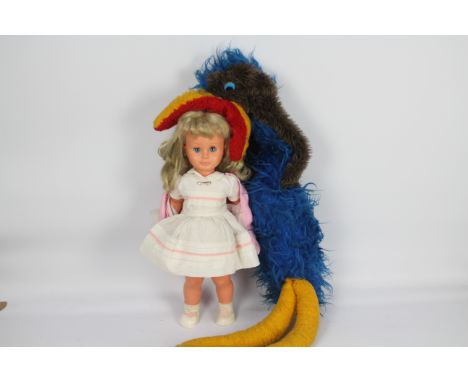 Bella - Emu - A vintage Bella doll with blonde hair and sleeping blue eyes and standing approximately 53 cm tall and a vintag