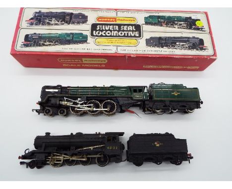 Hornby - two OO gauge model steam locomotives for spares, restoration or sidings comprising Hornby Dublo metal diecast 2-8-0 