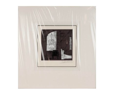 Laurence Llewelyn-Bowen (B.1965, British) 'Martial' silkscreen on paper with hand embellished silver leaf, limited 151/495, s