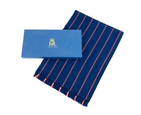Queen Elizabeth II, 2nd June 2013 Royal Household 60th Anniversary of her Coronation present, boxed scarf.