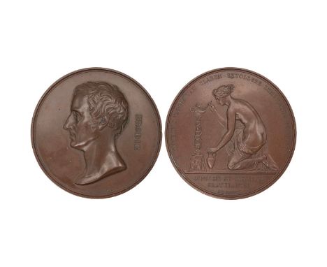 1841 Sir Benjamin Brodie AE medal by William Wyon (Eimer 1359, BHM 2003). Obverse: bare head bust with 'BRODIE' behind. Rever