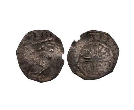 Stephen (1135-1154) silver Penny, Southampton (S 1295, North 905, Mack 210?). Obverse: right-facing crowned bust with a scept