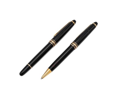 Mont Blanc Meisterstuck capped rollerball pen (registration number VX1628562) and a twist ballpoint, as found for spares, reg