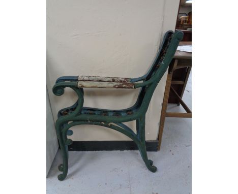 A set of cast iron bench ends 