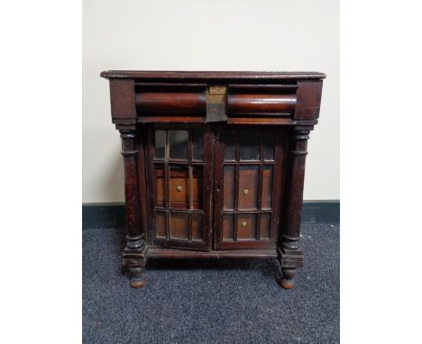 A Victorian mahogany miniature scotch chest 