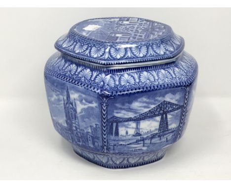 A Maling North East Coast Exhibition 1929 tea caddy