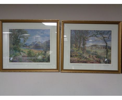 A pair of G. Mackintosh Patrick R.S.A prints - Templeton Braes and The Road beside the Loch