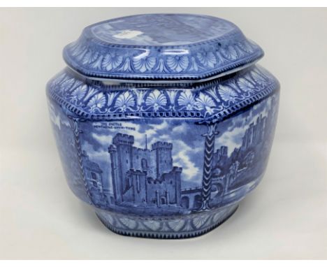 A Ringtons Maling castles tea caddy 