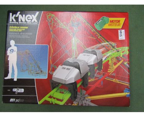 A boxed K'Nex Double Doom roller coaster building set