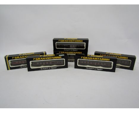 Six boxed Graham Farish by Bachmann N gauge coaches 