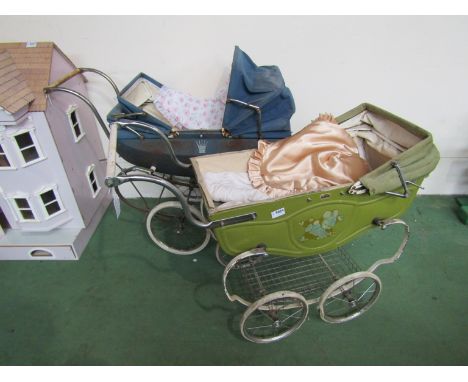 Two vintage dolls prams 